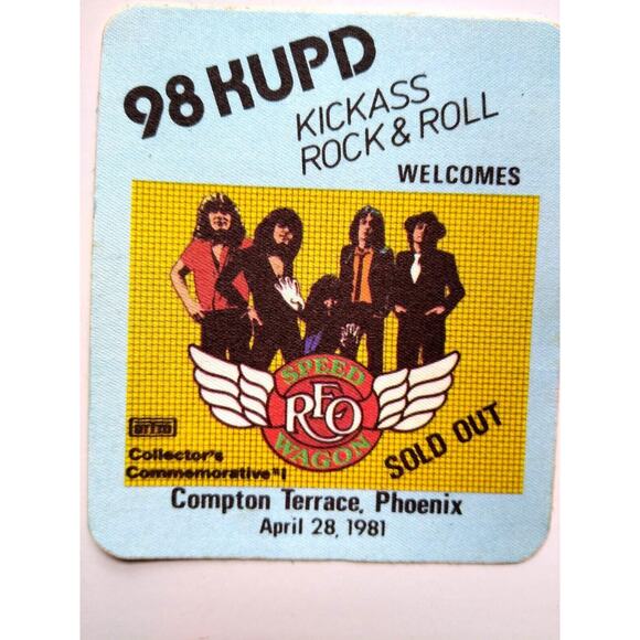 REO Speedwagon 1981 Original Radio Station Backstage Pass Phoenix Compton Terr - Picture 3 of 4